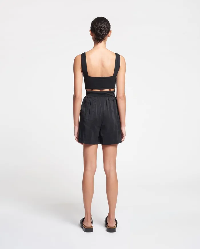 Nanushka Shorts Women Masami Glass Poplin Shorts Black