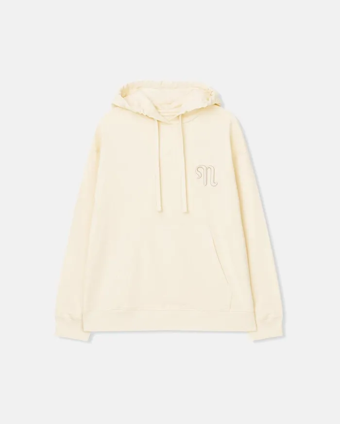Nanushka Sweatshirts WomenMen Ever Organically Grown Cotton Logo Hoodie Creme Nanushka Sweatshirts WomenMen Ever Organically Grown Cotton Logo Hoodie Creme