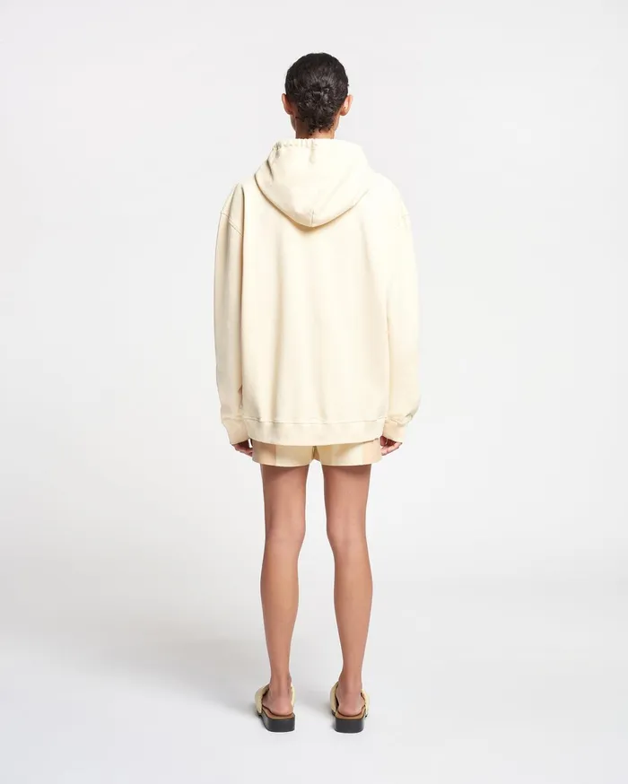 Nanushka Sweatshirts WomenMen Ever Organically Grown Cotton Logo Hoodie Creme