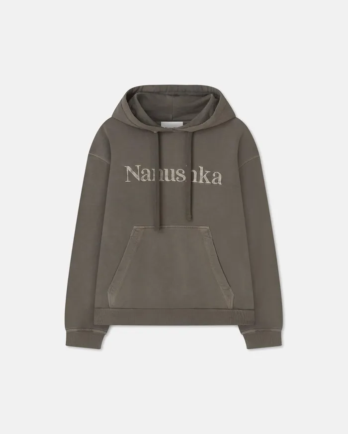 Nanushka Sweatshirts WomenMen Ever Organically Grown CottonFleece Hoodie Asphalt Nanushka Sweatshirts WomenMen Ever Organically Grown CottonFleece Hoodie Asphalt