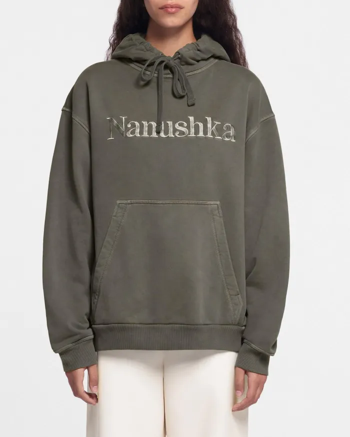 Nanushka Sweatshirts WomenMen Ever Organically Grown CottonFleece Hoodie Asphalt