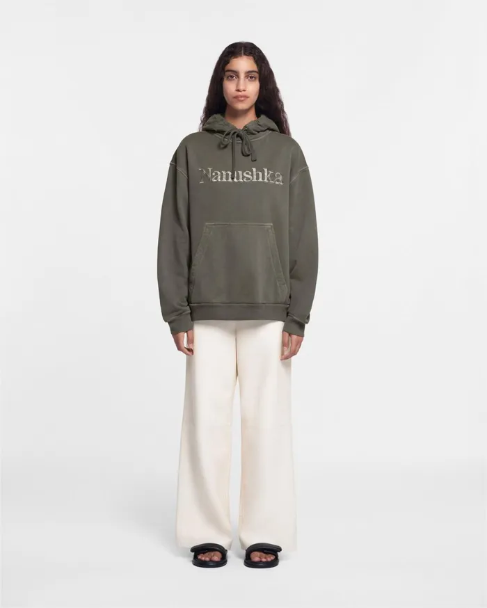 Nanushka Sweatshirts WomenMen Ever Organically Grown CottonFleece Hoodie Asphalt