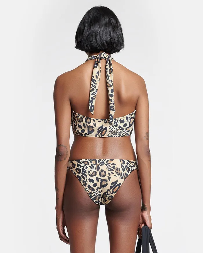 Nanushka Swimwear Women Merve Printed Bikini Bottoms Leopard