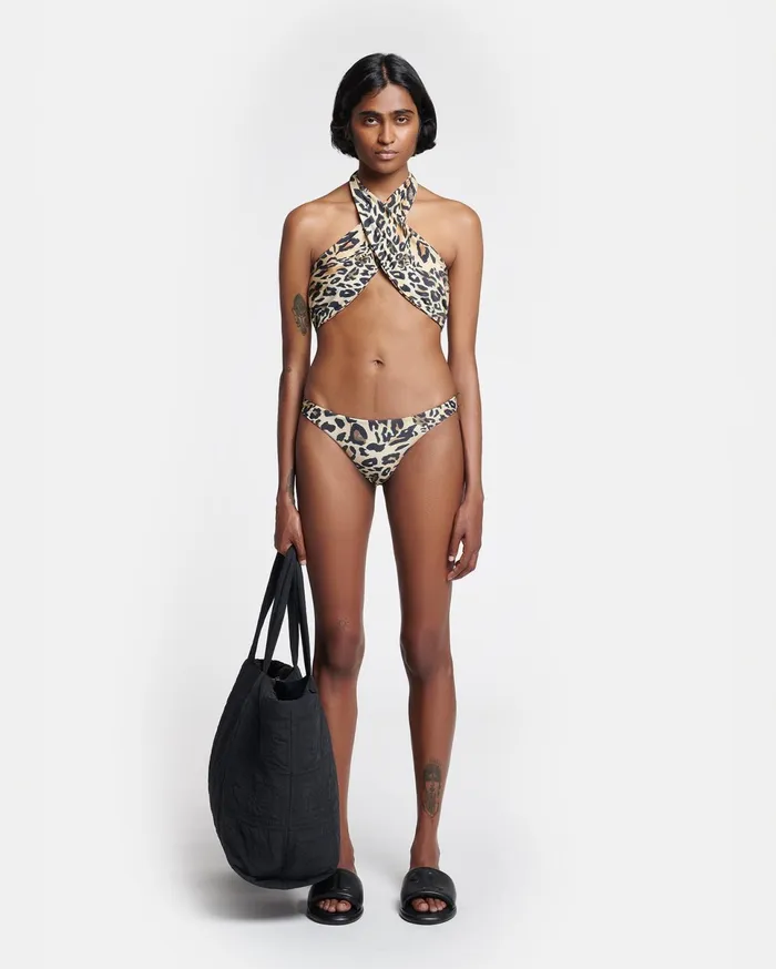 Nanushka Swimwear Women Merve Printed Bikini Bottoms Leopard