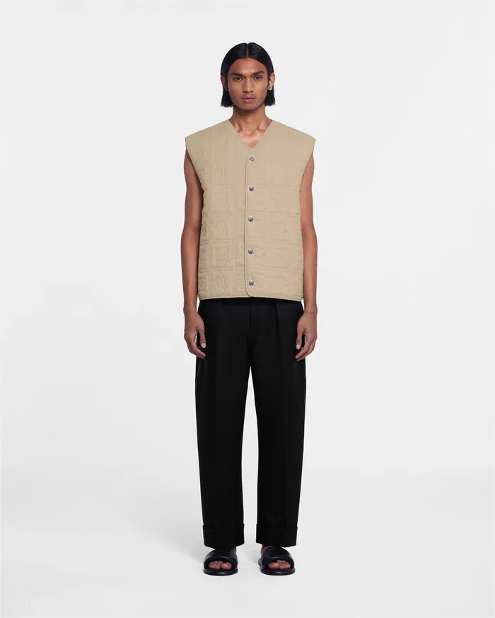Nanushka TShirts and Vests Men Tymen Quilted Tech Poplin Vest Pebble
