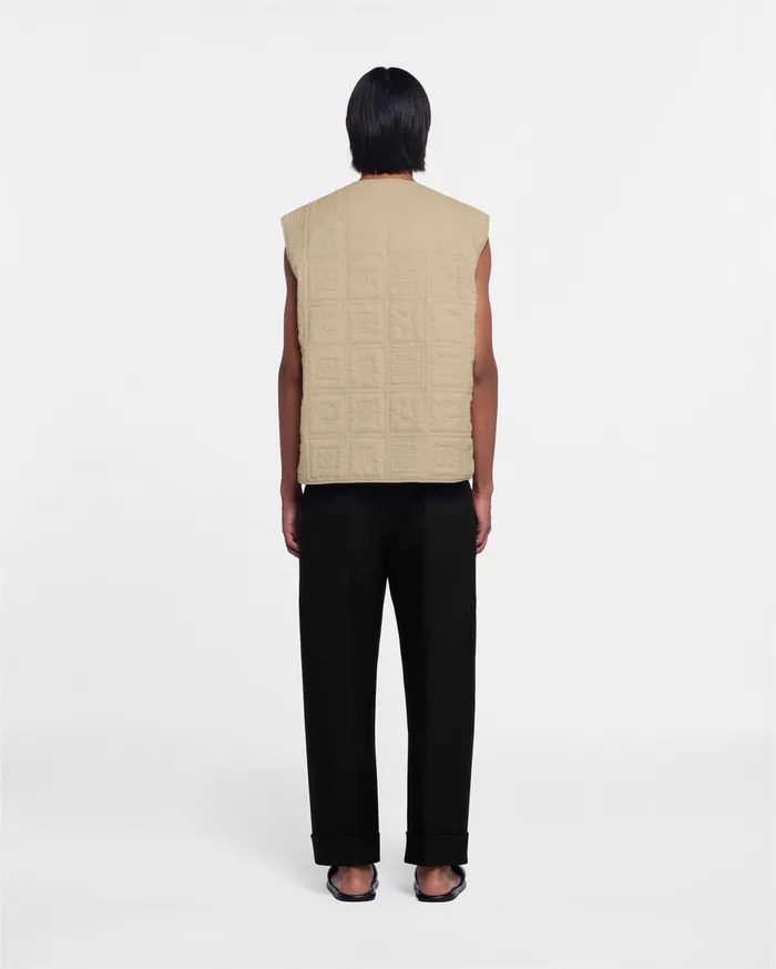 Nanushka TShirts and Vests Men Tymen Quilted Tech Poplin Vest Pebble