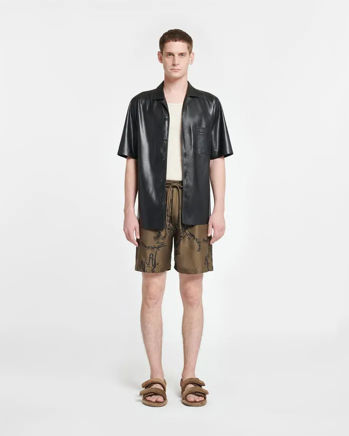Nanushka Tops Men Bodil Okobor AltLeather Shirt Black