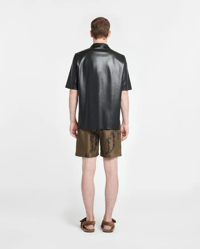 Nanushka Tops Men Bodil Okobor AltLeather Shirt Black