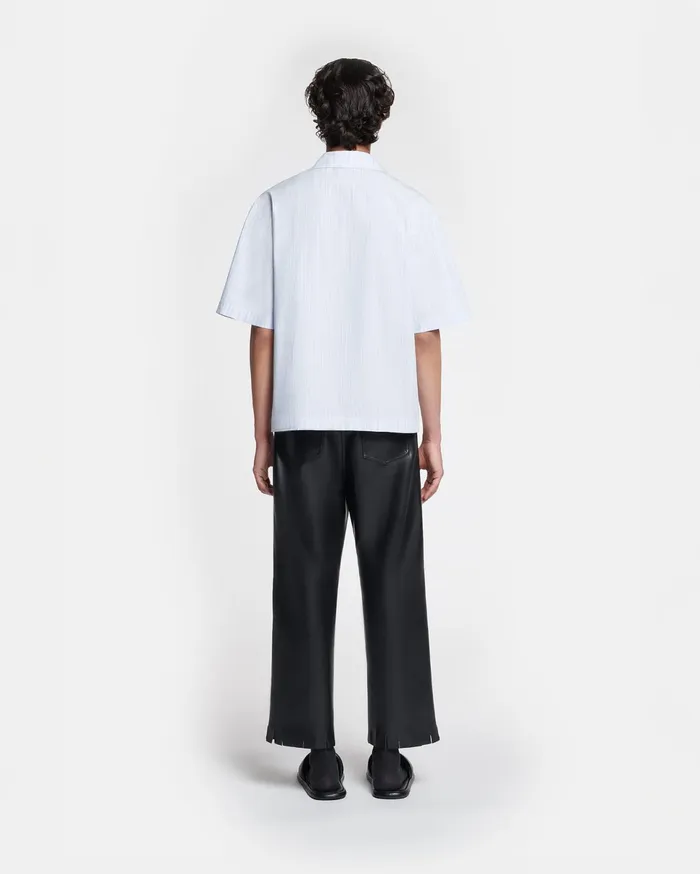Nanushka Tops Men Maxton Striped Shirt BlueBeigeWhite