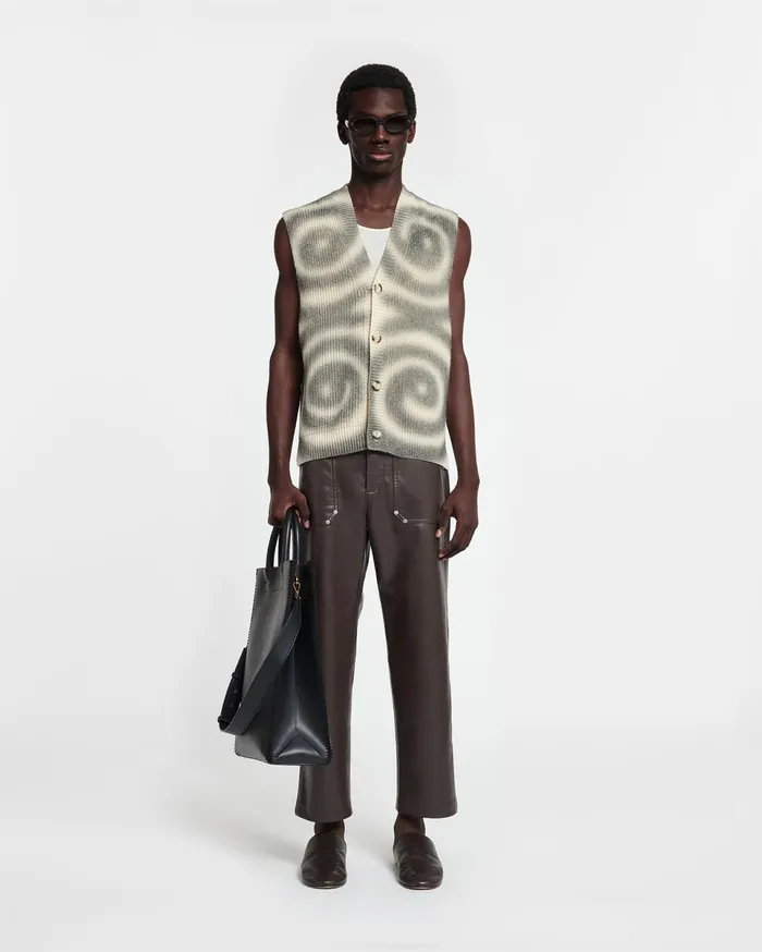 Nanushka Tops Men Terence CashmereBlend Vest Spiral Spray