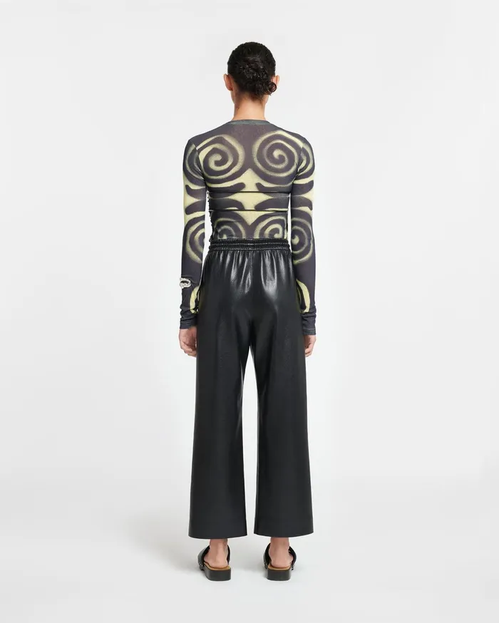 Nanushka Tops Women Deva Draped MeshJersey Top Spiral Spray