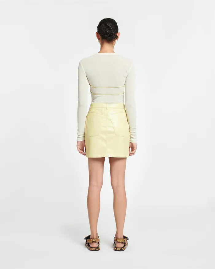 Nanushka Tops Women Deva Draped MeshJersey Top White Wax