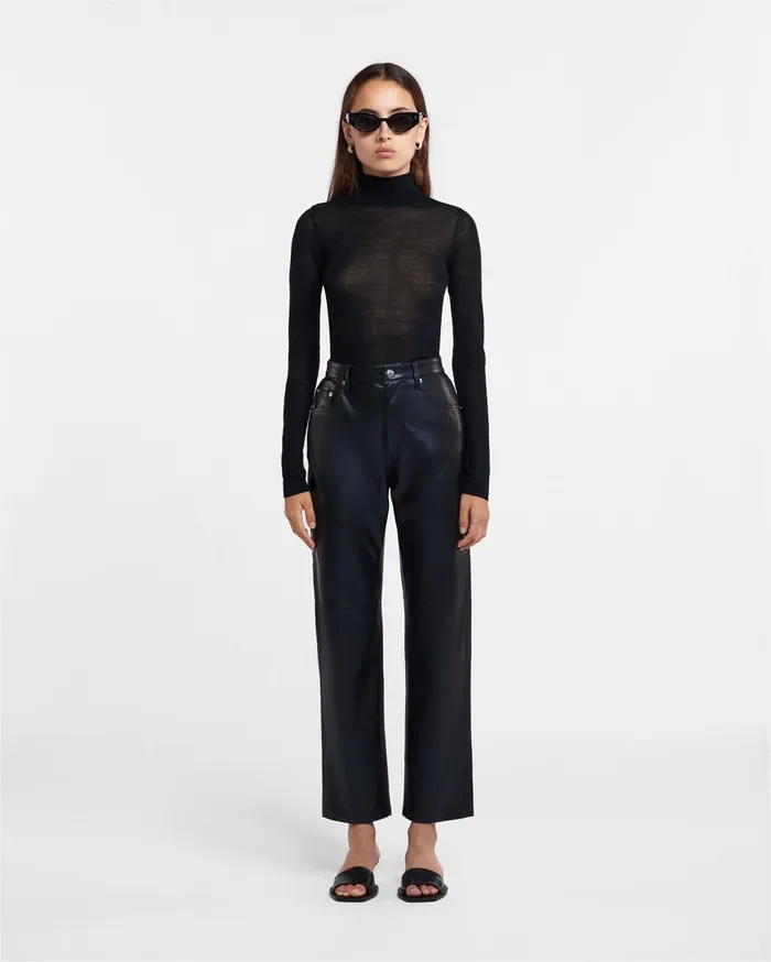 Nanushka Tops Women Harri Fine Merino Wool Top Black