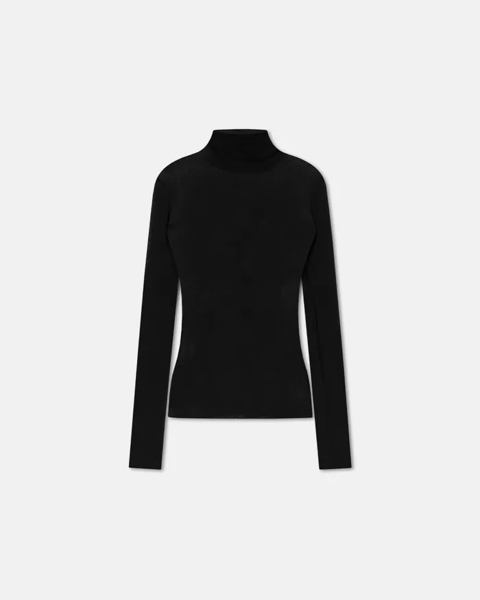 Nanushka Tops Women Harri MeshJersey Turtleneck Top Black