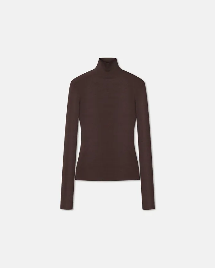 Nanushka Tops Women Josa MeshJersey Turtleneck Top Nutmeg