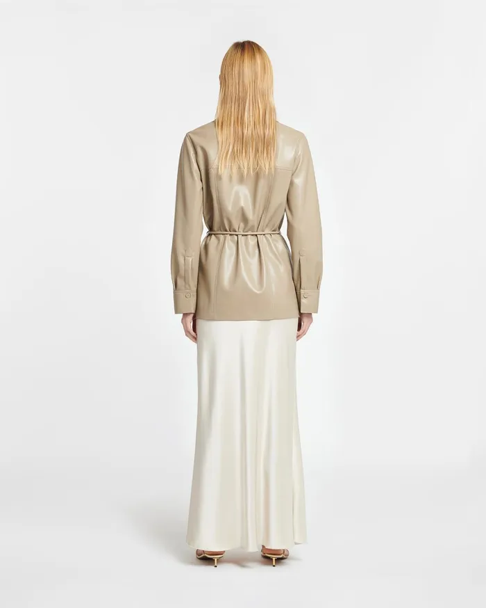Nanushka Tops Women Karline Okobor AltLeather Shirt Ashy Taupe