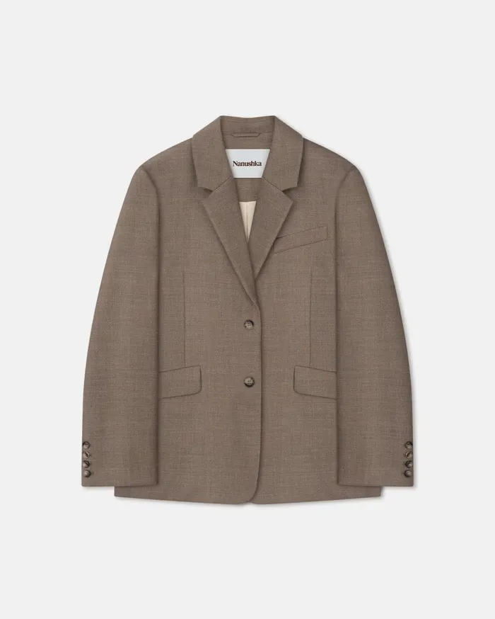 Nanushka Tops Women Karo Heritage Wool Blazer Latte