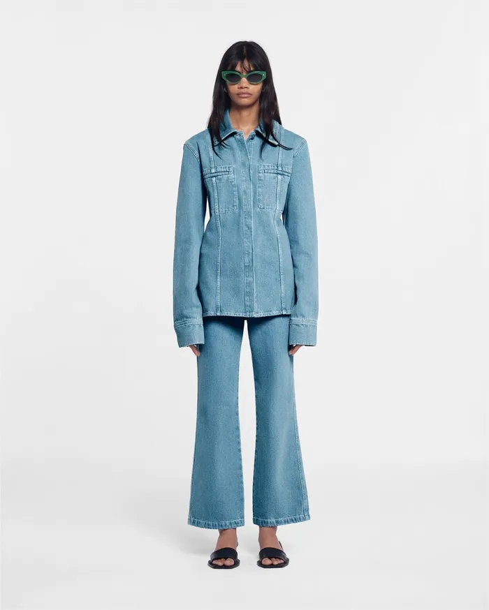 Nanushka Tops Women Mireio Denim Shirt Eco Light Wash