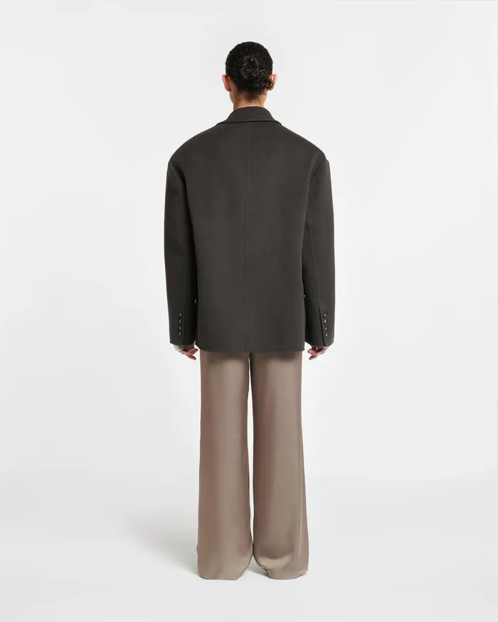 Nanushka Tops Women Sea Double Wool And Silk Blend Blazer Anthracite