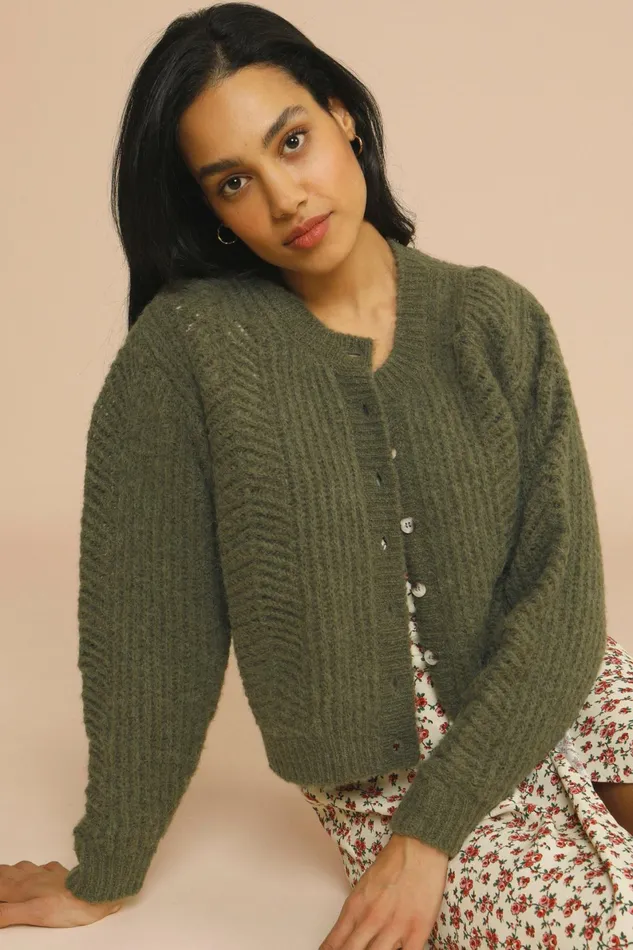 ODILE Cardigan Khaki Women Rouje Knits