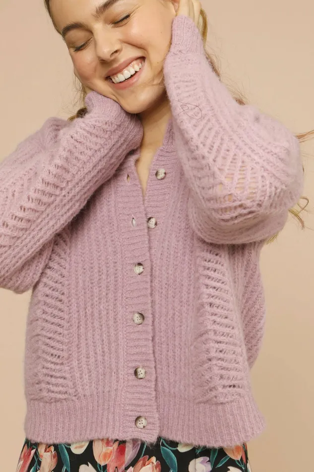 ODILE Cardigan Lila Women Rouje Knits