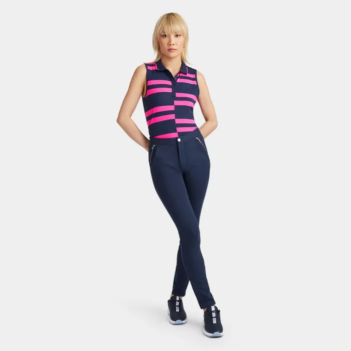 Offset Stripe Tech Piqu Sleeveless Polo Twilight Women GFORE Tops