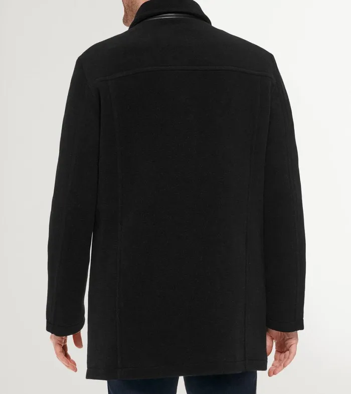 Outerwear Men Cole Haan Wool Car Coat Black Outerwear Men Cole Haan Wool Car Coat Black