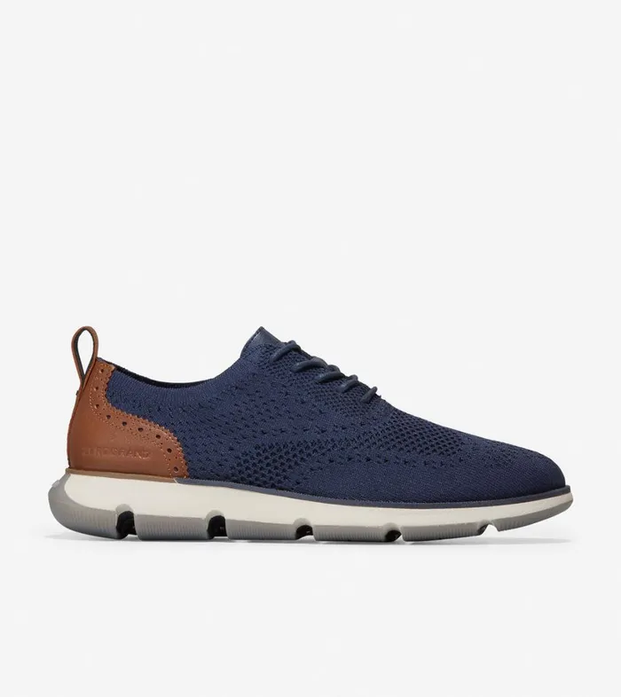 Oxfords Men Cole Haan 4ZERGRAND Oxford Stitchlite Navy Ink Stitchlite British Tan