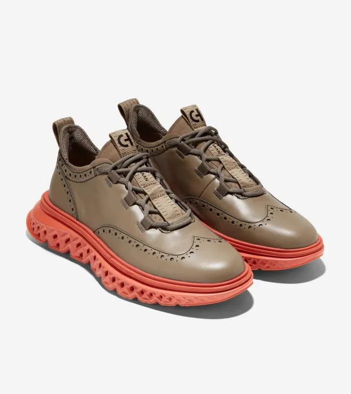 Oxfords Men Cole Haan 5ZERGRAND Wingtip Oxford Soft Sage Burnt Ochre Oxfords Men Cole Haan 5ZERGRAND Wingtip Oxford Soft Sage Burnt Ochre
