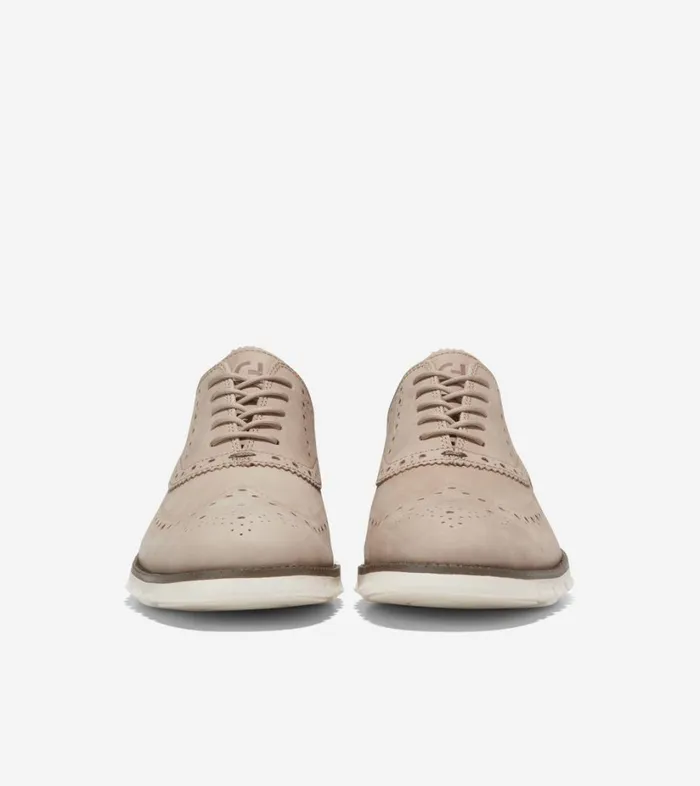 Oxfords Men Cole Haan ZERGRAND Wingtip Oxford Dune Nubucktruffleivory Oxfords Men Cole Haan ZERGRAND Wingtip Oxford Dune Nubucktruffleivory