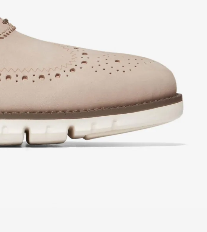 Oxfords Men Cole Haan ZERGRAND Wingtip Oxford Dune Nubucktruffleivory Oxfords Men Cole Haan ZERGRAND Wingtip Oxford Dune Nubucktruffleivory