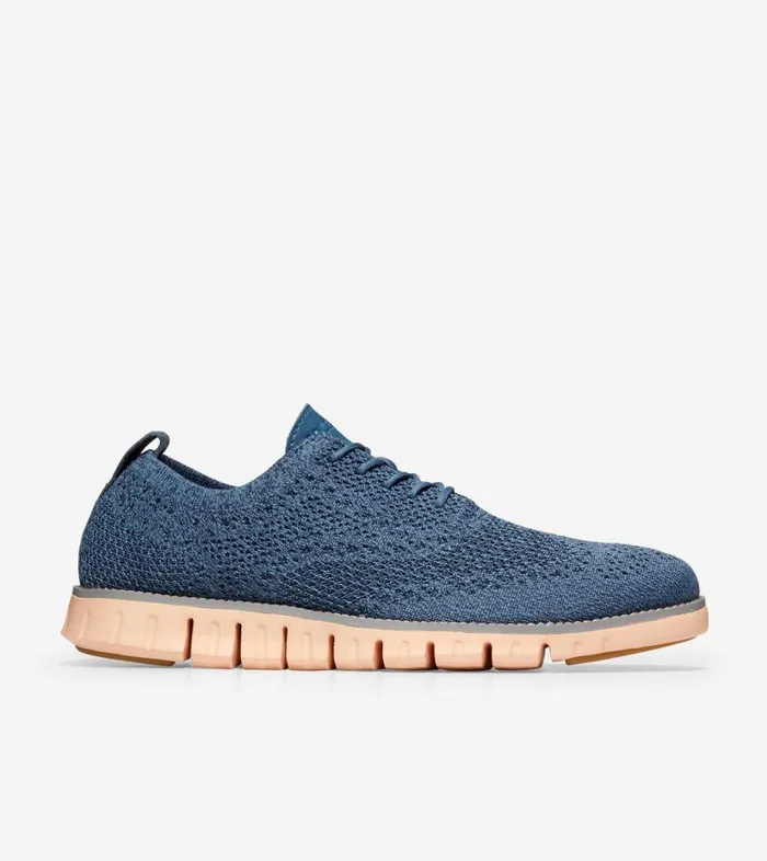 Oxfords Men Cole Haan ZERGRAND Wingtip Oxford Stitchlite Ensign Blue Stitchlite sleetbarley Beige Oxfords Men Cole Haan ZERGRAND Wingtip Oxford Stitchlite Ensign Blue Stitchlite sleetbarley Beige