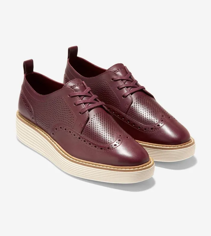 Oxfords Women Cole Haan riginalGrand Platform Wingtip Oxford Bloodstoneivory Oxfords Women Cole Haan riginalGrand Platform Wingtip Oxford Bloodstoneivory