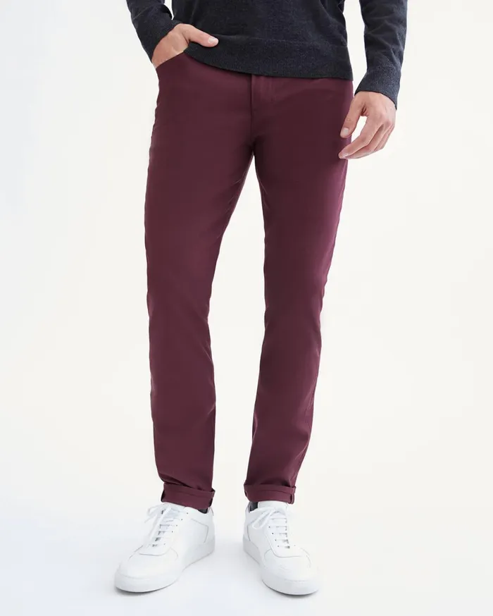 Pants Men 7 For All Mankind Tech Series Adrien 5Pocket In Burgundy