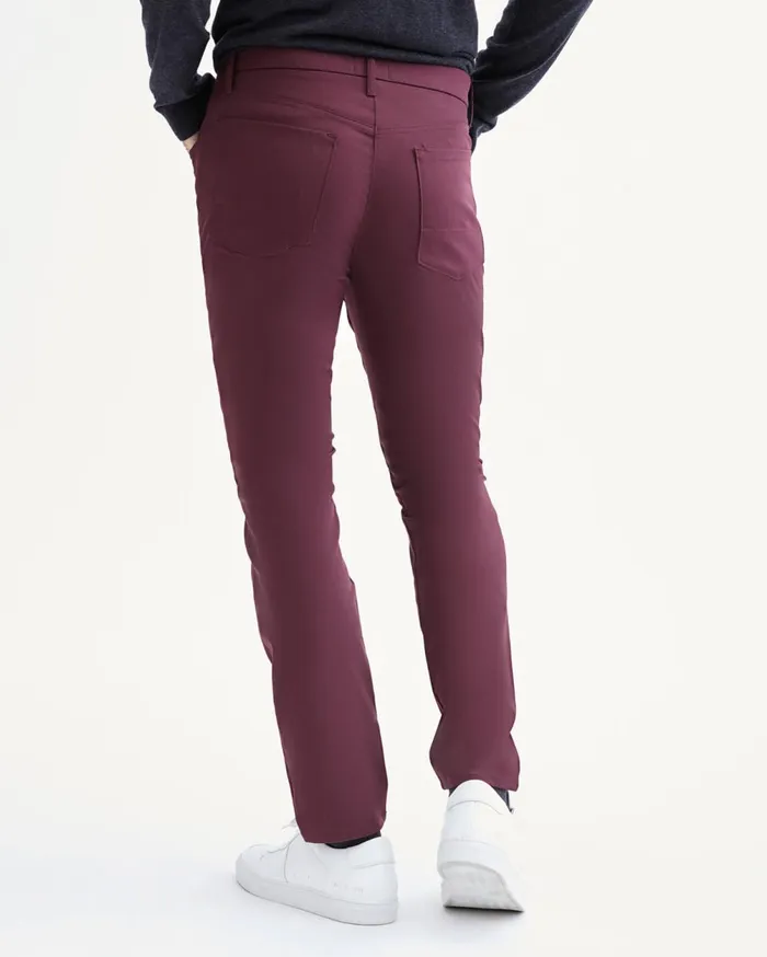 Pants Men 7 For All Mankind Tech Series Adrien 5Pocket In Burgundy