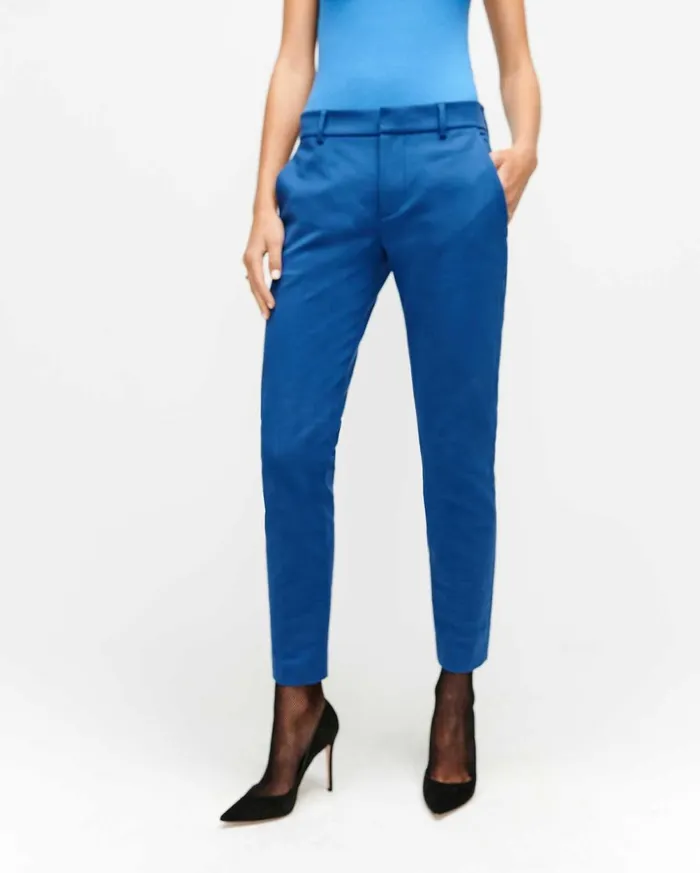 Pants Women 7 For All Mankind Cigarette Trouser In Electric Blue
