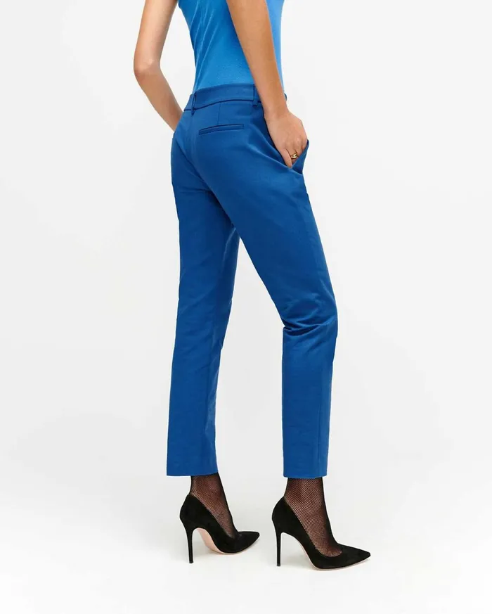 Pants Women 7 For All Mankind Cigarette Trouser In Electric Blue