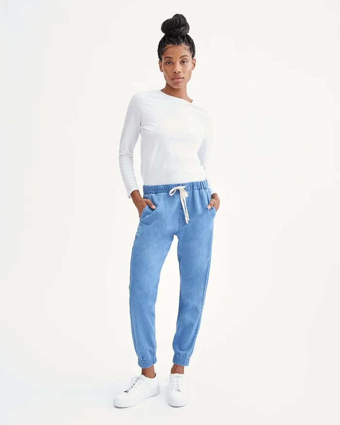 Pants Women 7 For All Mankind Drawstring Jogger In Maui