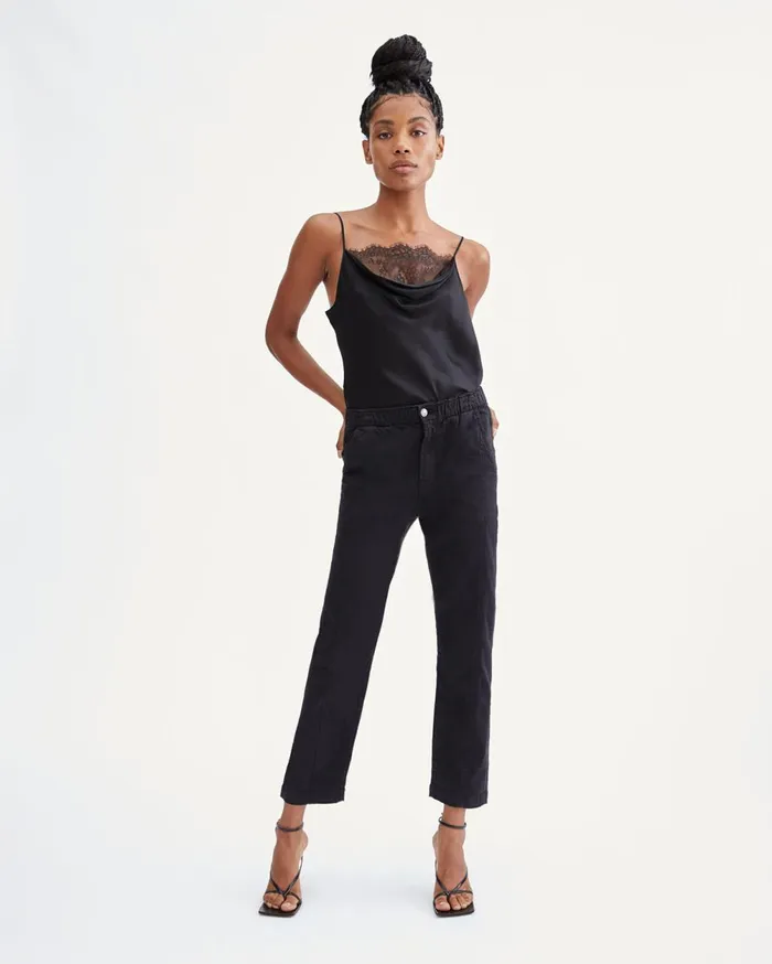 Pants Women 7 For All Mankind Slim Jogger In Black