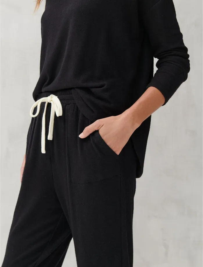 Pants Women Lucky Brand Brushed Hacci Jogger Lucky Black