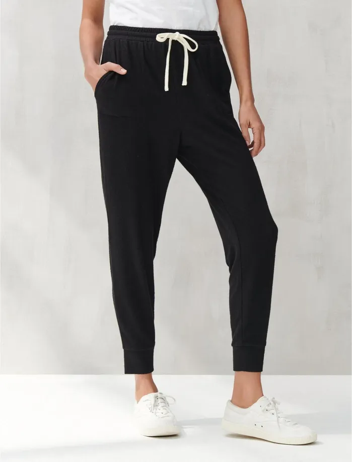Pants Women Lucky Brand Brushed Hacci Jogger Lucky Black