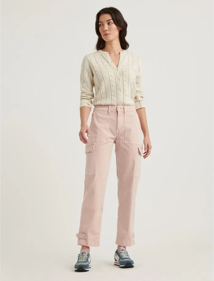 Pants Women Lucky Brand High Rise Cargo Peach Whip