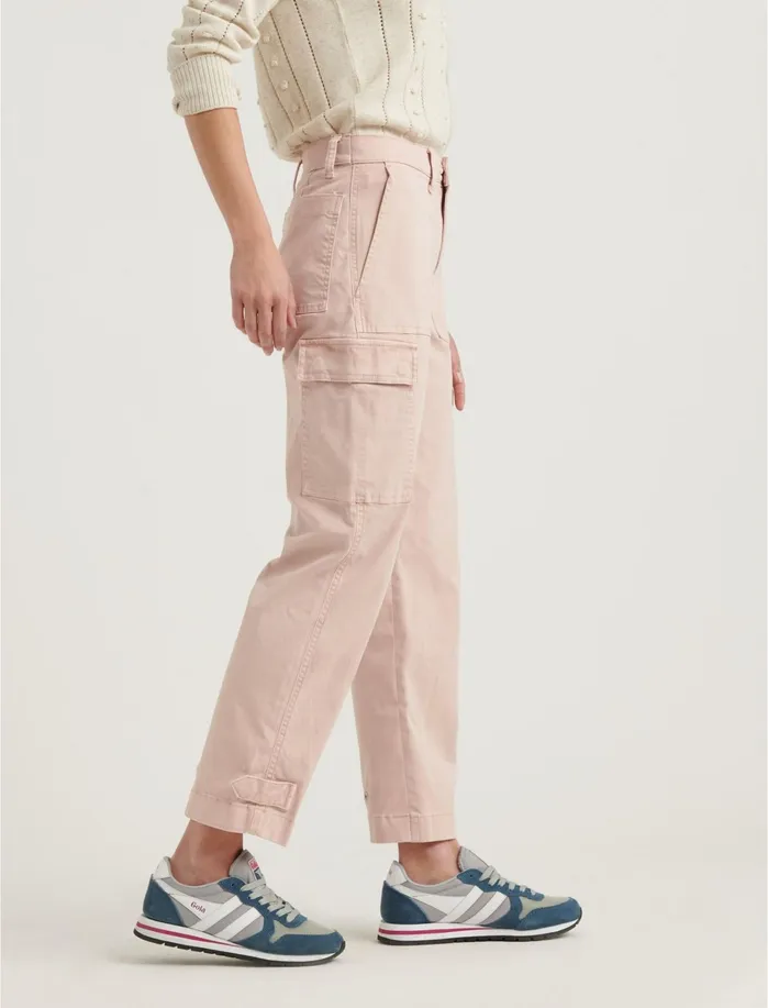 Pants Women Lucky Brand High Rise Cargo Peach Whip