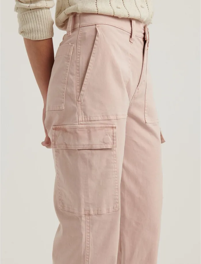 Pants Women Lucky Brand High Rise Cargo Peach Whip