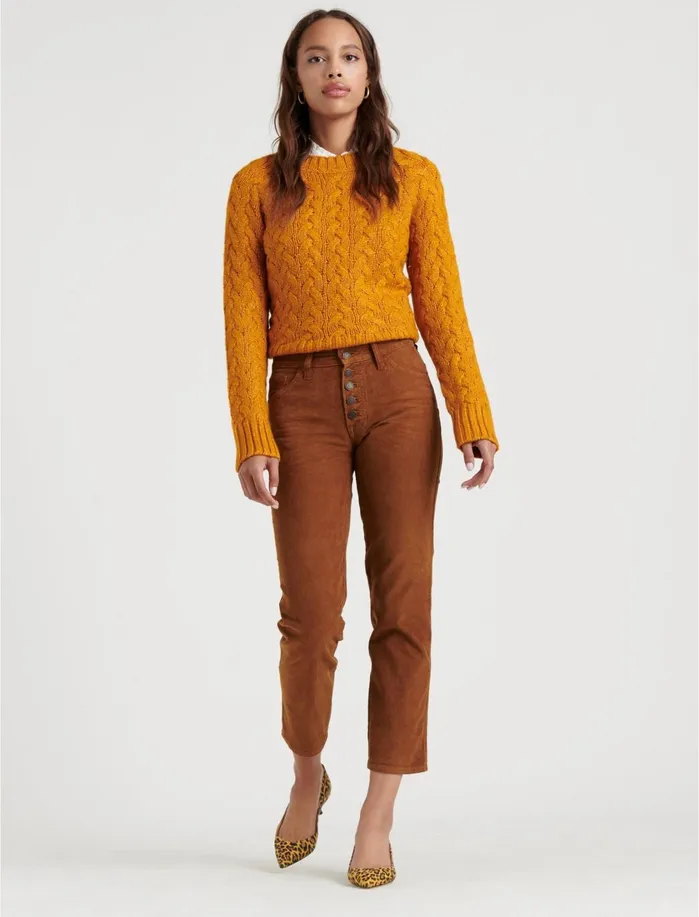 Pants Women Lucky Brand Mid Rise Authentic Straight Crop Corduroy Jean Vintage Monks Robe Pants Women Lucky Brand Mid Rise Authentic Straight Crop Corduroy Jean Vintage Monks Robe