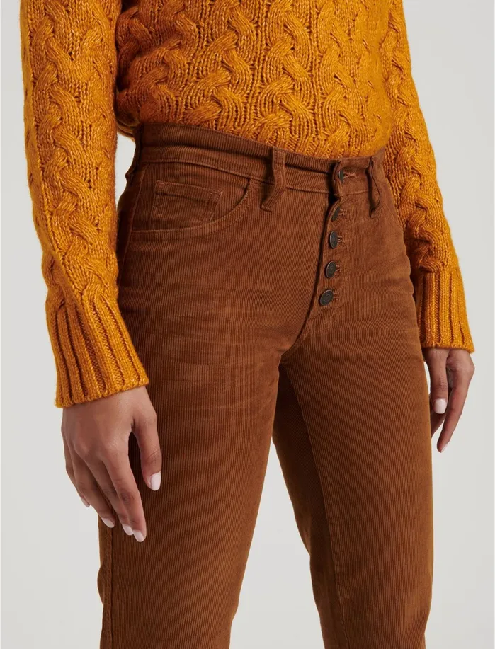Pants Women Lucky Brand Mid Rise Authentic Straight Crop Corduroy Jean Vintage Monks Robe