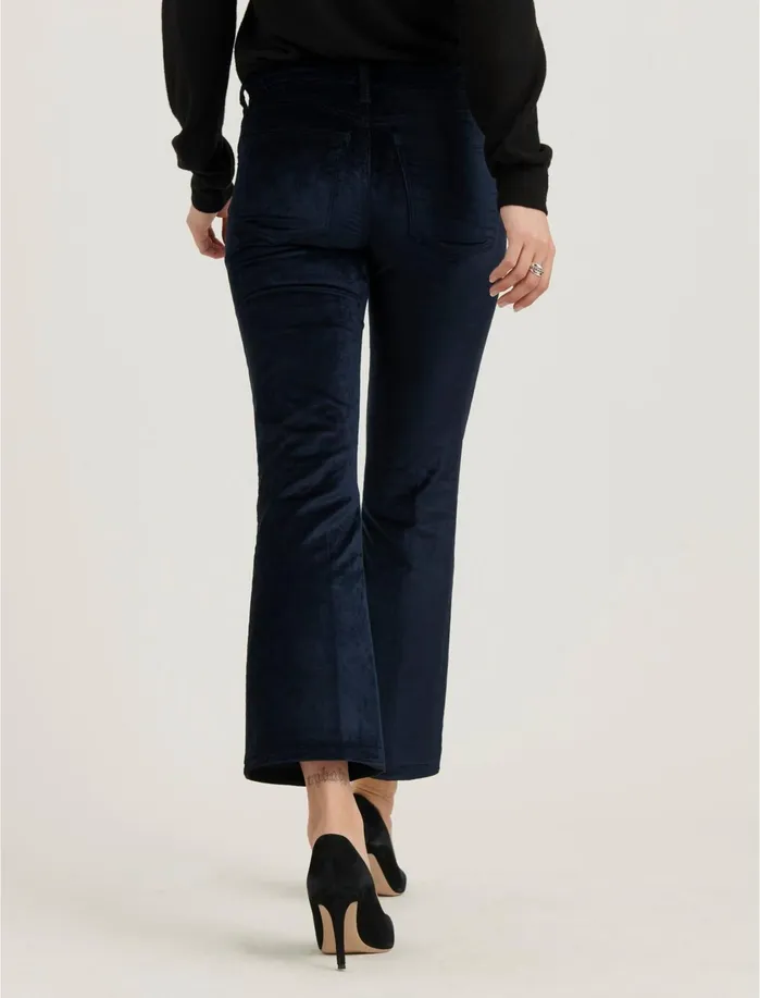Pants Women Lucky Brand Mid Rise Ava Crop Mini Boot Velvet Jean American Navy