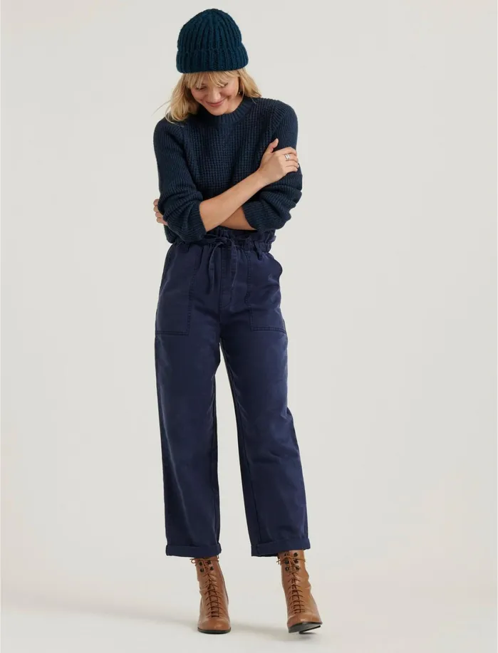 Pants Women Lucky Brand Paper Bag Utility Pant American Navy