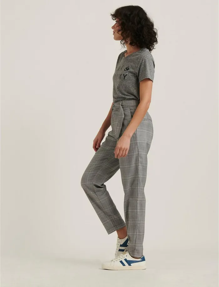 Pants Women Lucky Brand Plaid Austin Pant Grey Multi