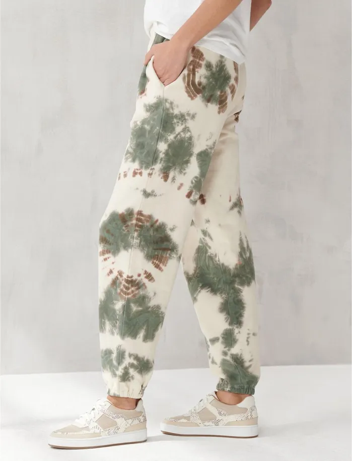 Pants Women Lucky Brand TIE DYE JOGGER Whisper White